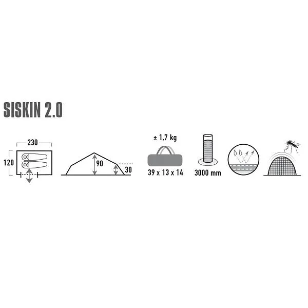 德國二人輕巧隧道營 Siskin 2.0 Pesto-Red