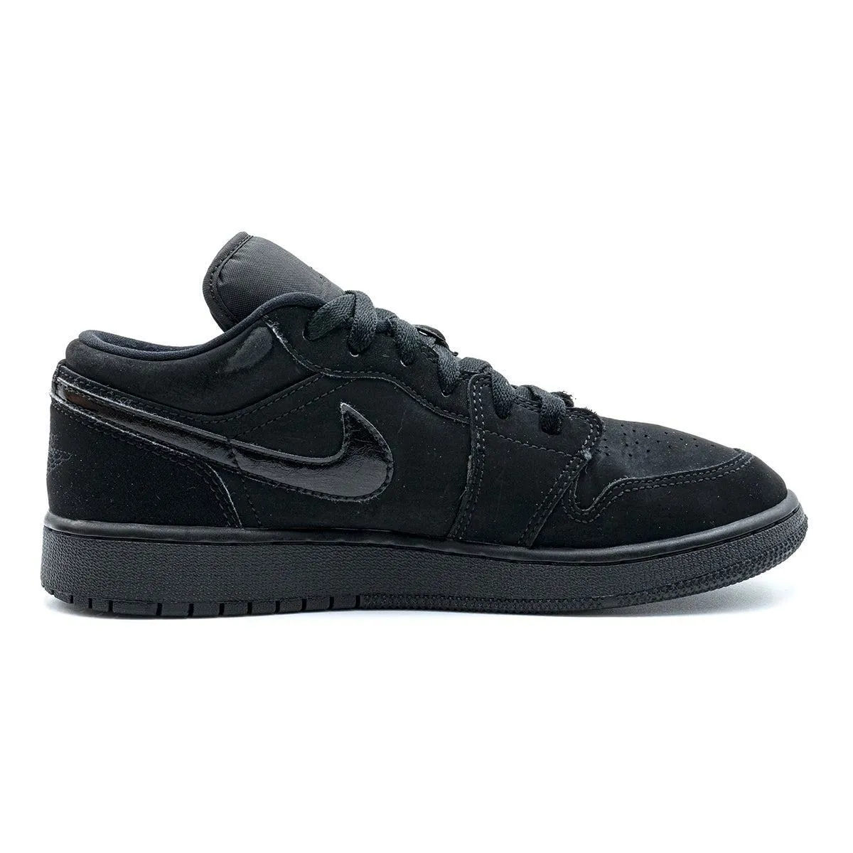 Air Jordan 1 Gs Sneakers Leather Black Colour For Kids