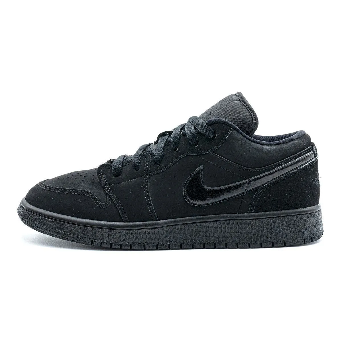 Air Jordan 1 Gs Sneakers Leather Black Colour For Kids