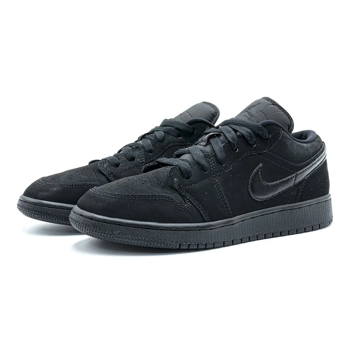 Air Jordan 1 Gs Sneakers Leather Black Colour For Kids