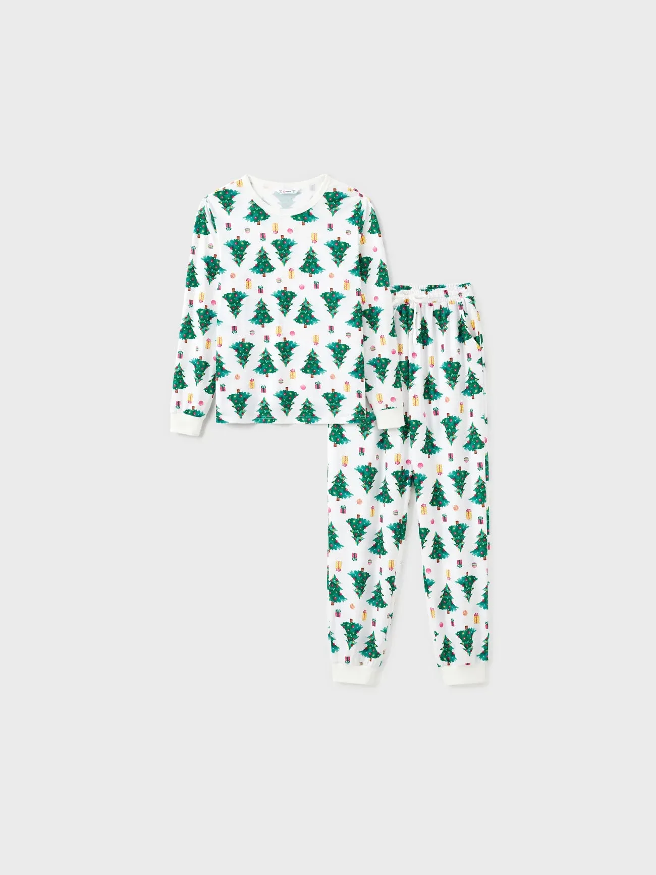 Christmas Tree Print Family Pajamas Set