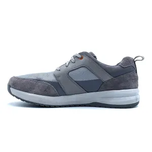 Clarks Wellman Lace Low-Top Sneakers Suede Grey Colour For Men