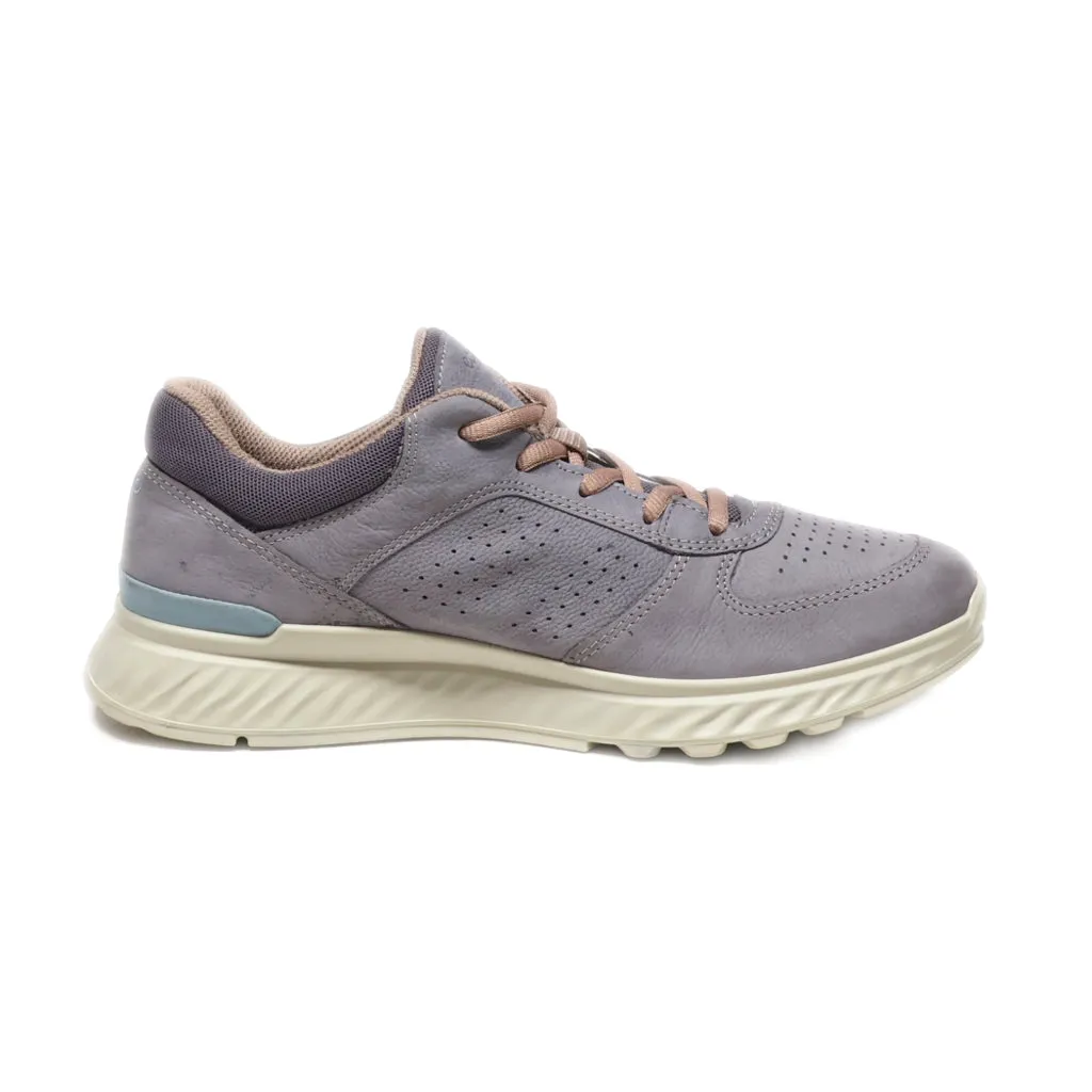 Ecco Low-Top Sneakers Leather Purple Colour For Women