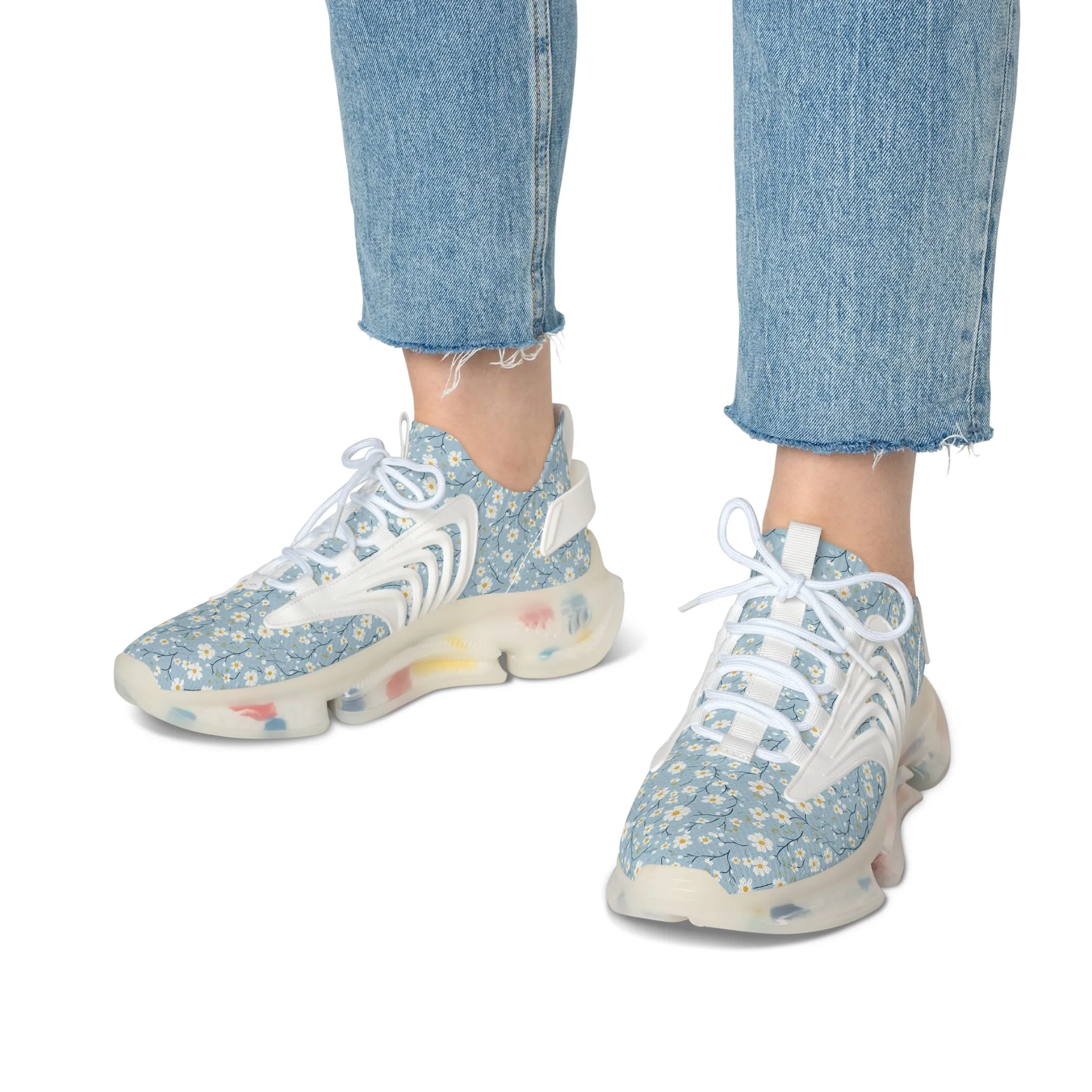 Floral Comfort Women's Mesh Sneakers | Breathable & Stylish Athletic Shoes