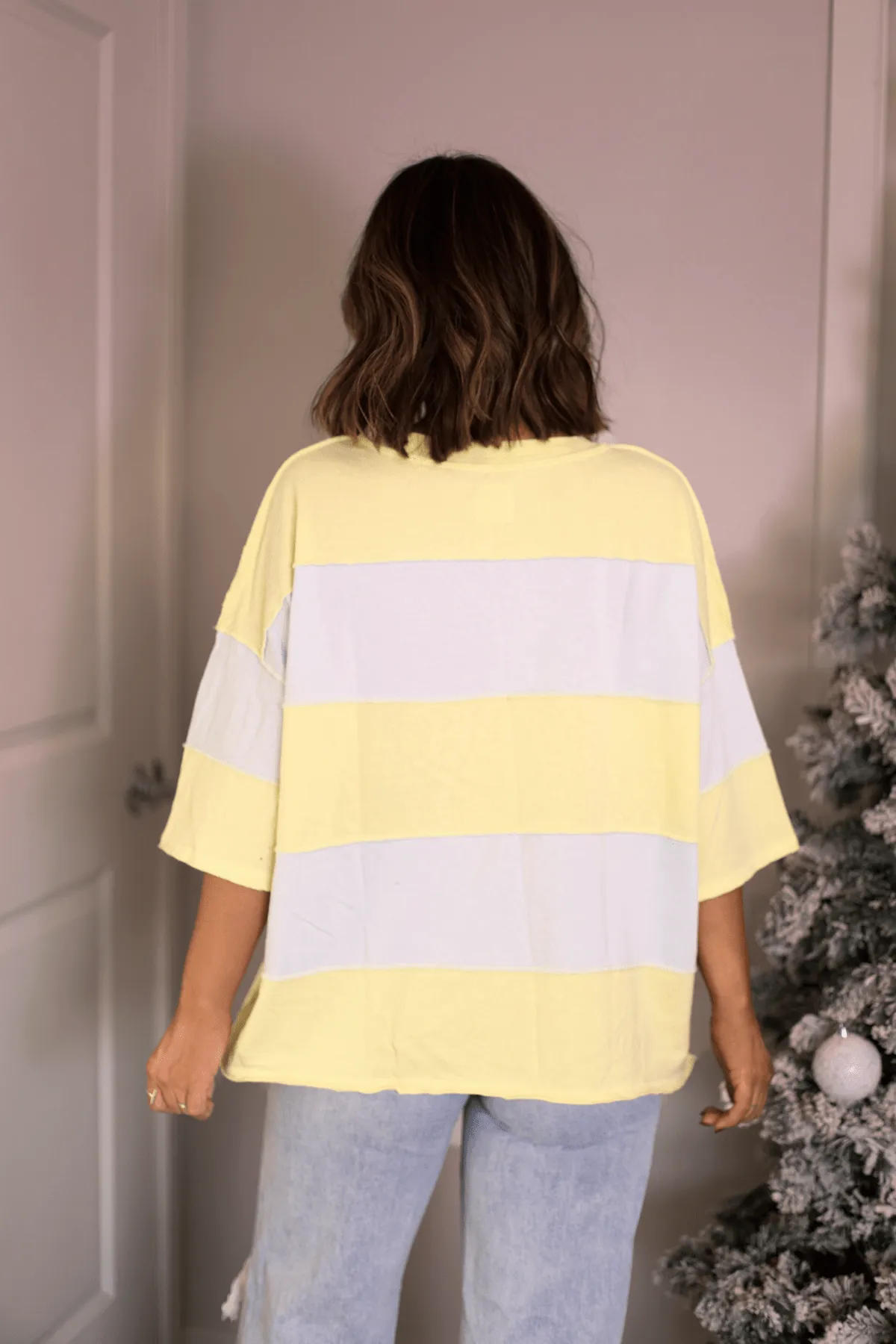 Free People Striped Maddie Tee