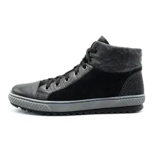 Gabor Studded High-Top Sneakers Leather Black Colour For Women