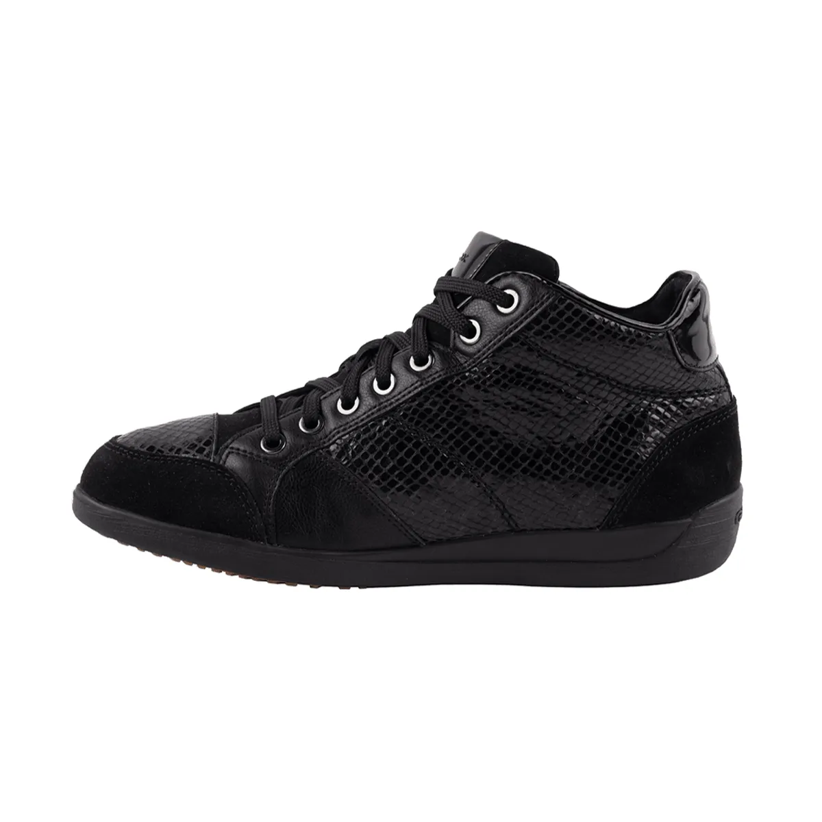 Geox Bloomie High-Top Sneakers Leather Black Colour For Women