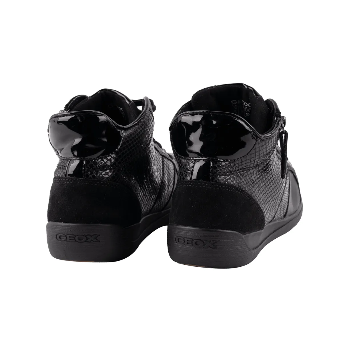 Geox Bloomie High-Top Sneakers Leather Black Colour For Women