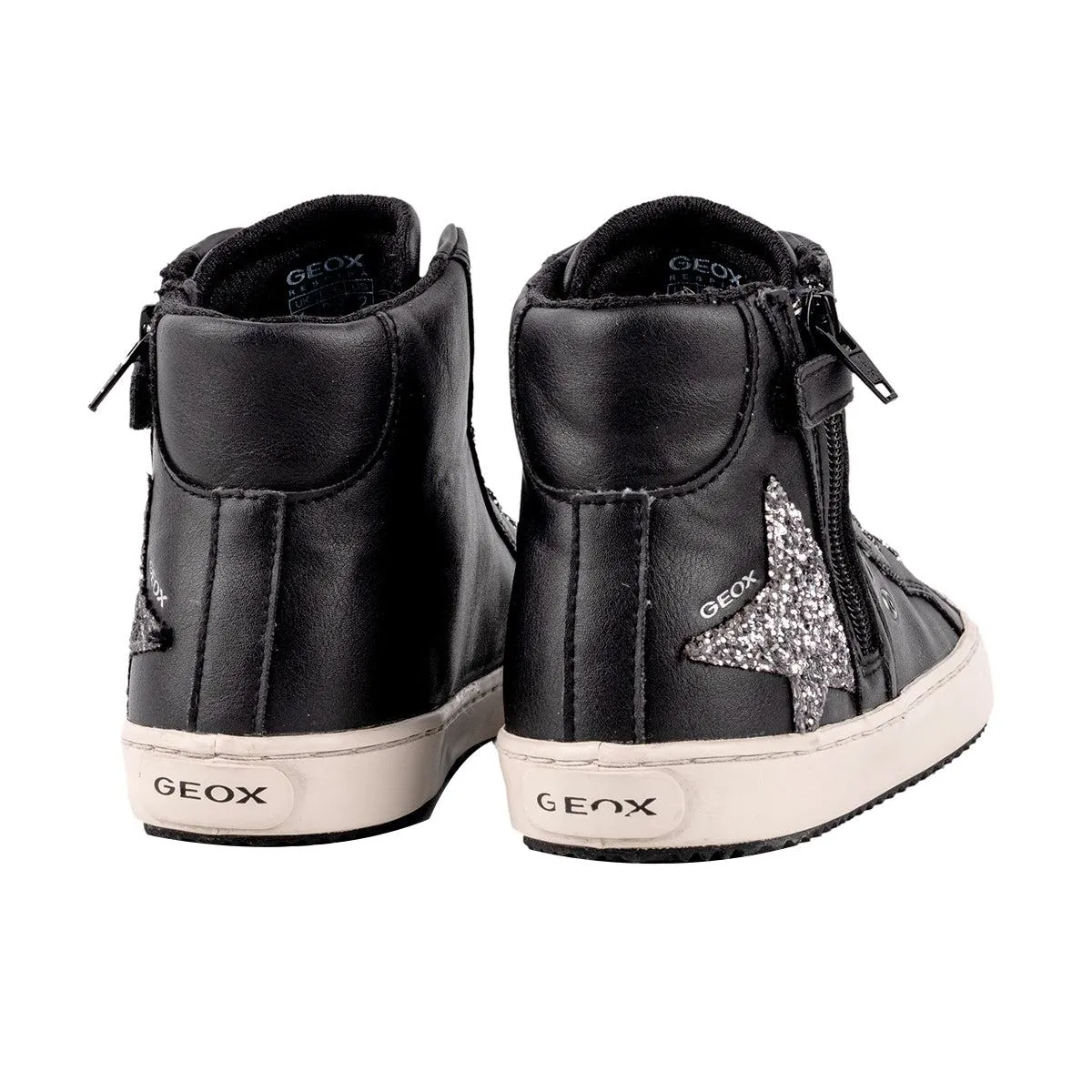 Geox Respira J Kalispera Sneakers Leather Black Colour For Kids