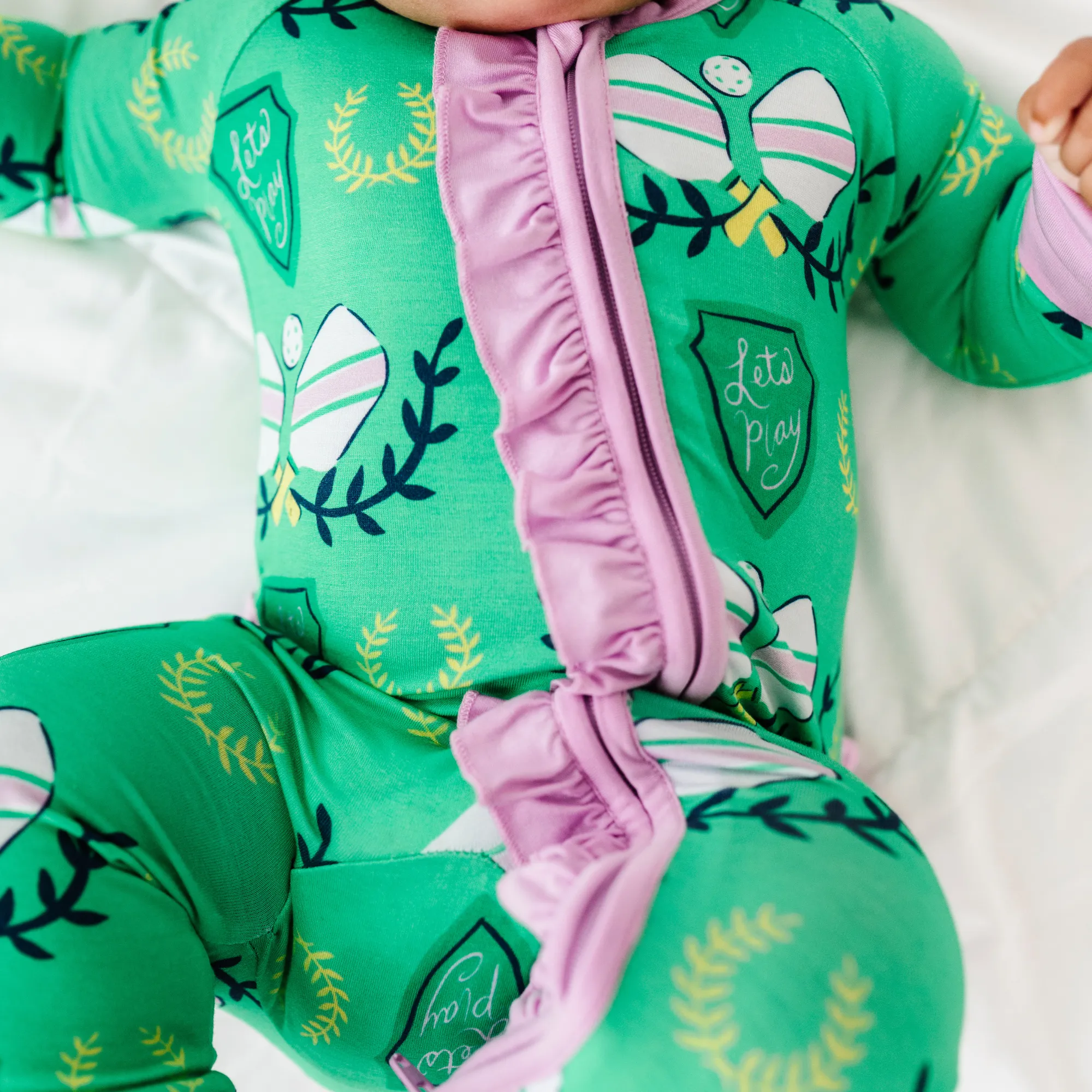 In a Pickle(ball) Convertible Footies with Ruffle