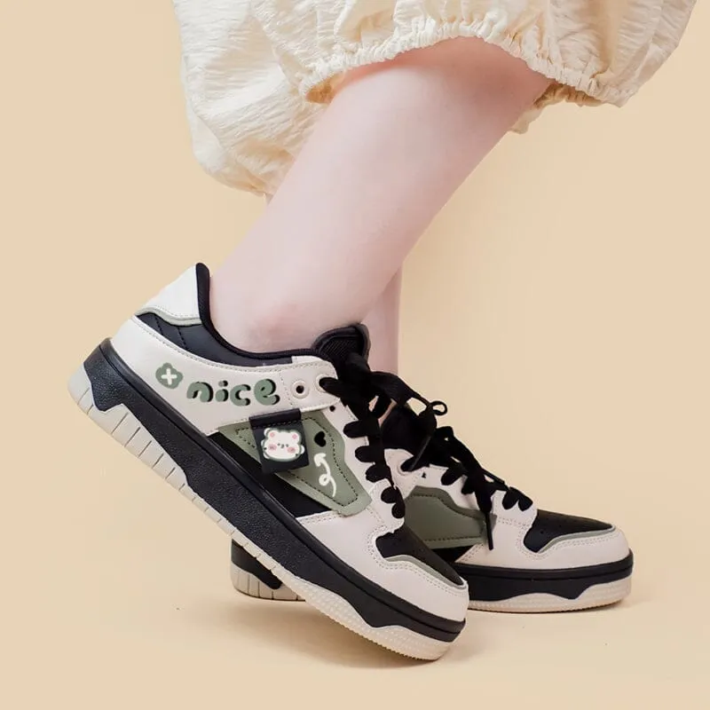 Kawaii Nice Bear Chunky Casual Sneakers - Unisex