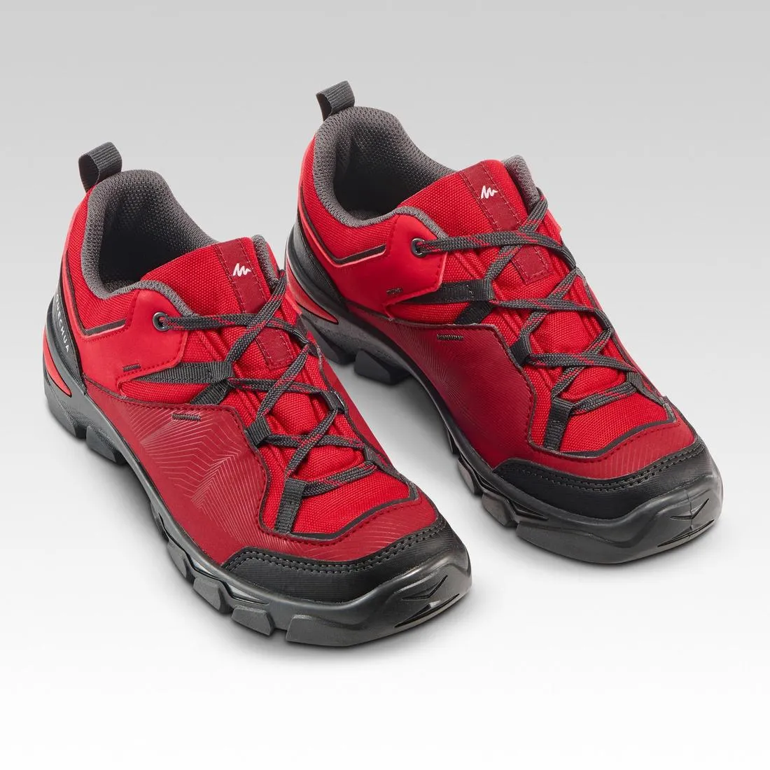 Kids' low lace up hiking shoes MH120 size 35-38