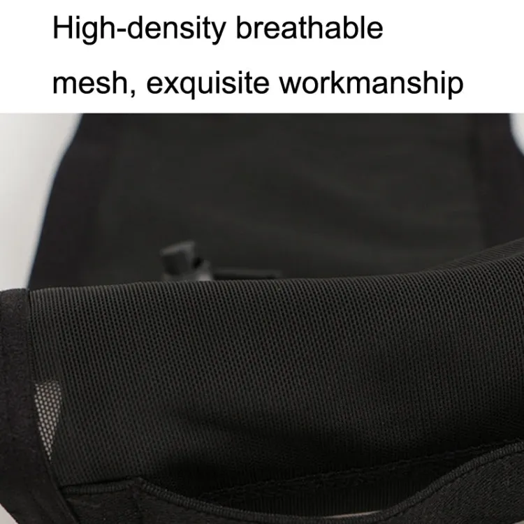 Large Capacity Elastic Mesh Close-fitting Mobile Phone Bag Cycling Mountaineering Kettle Bag, Size: M(Black)