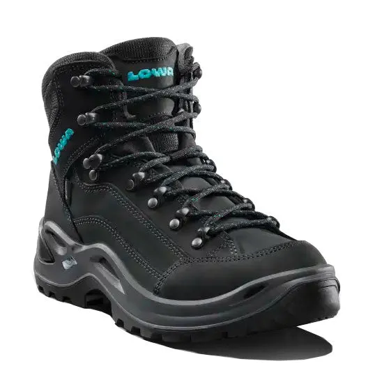 Lowa Renegade GTX MID Womens Hiking Boot - Asphalt/Turquoise