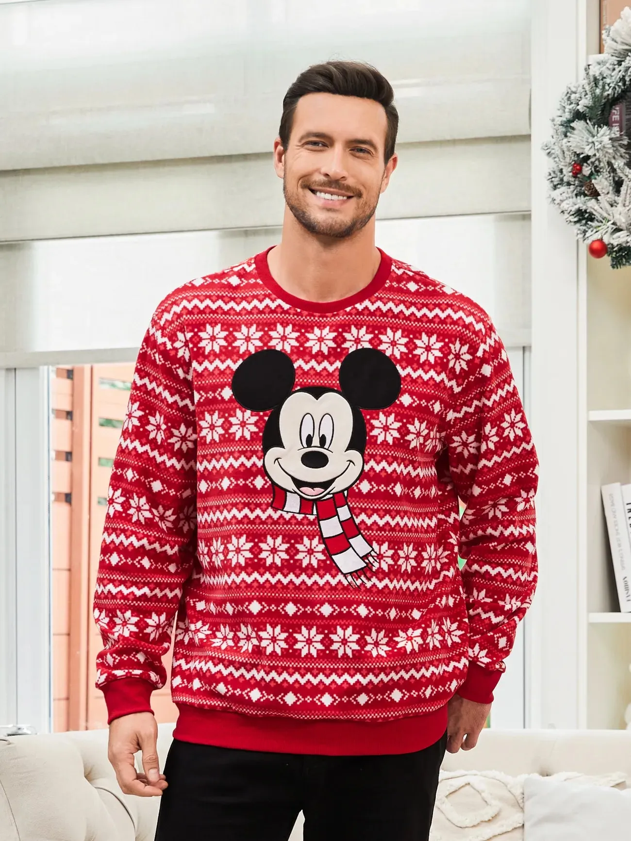 Mickey And Minnie Christmas Family Matching Sweater Set