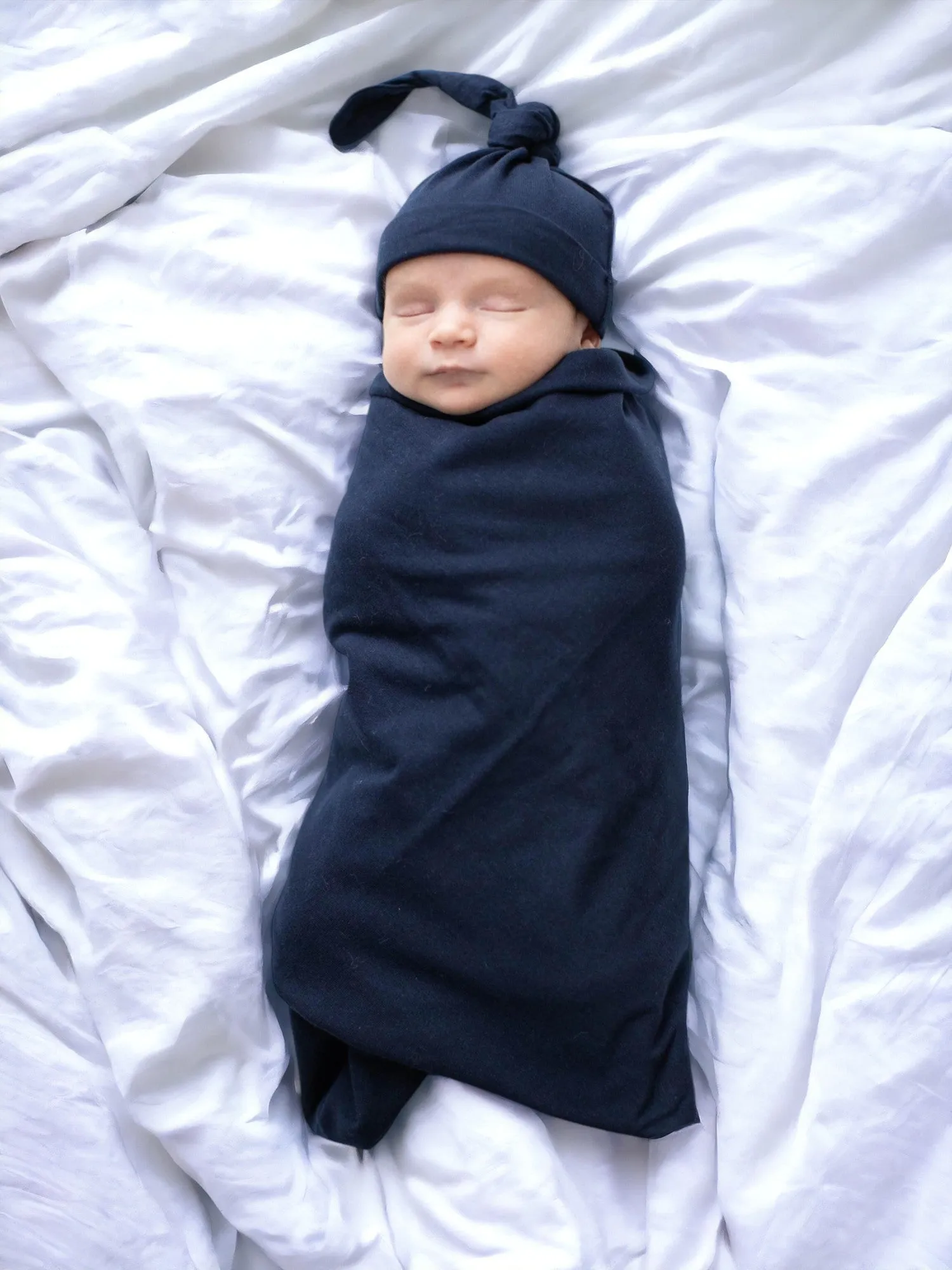 Natalia Pregnancy Robe & Navy Swaddle & Dad T-Shirt Set