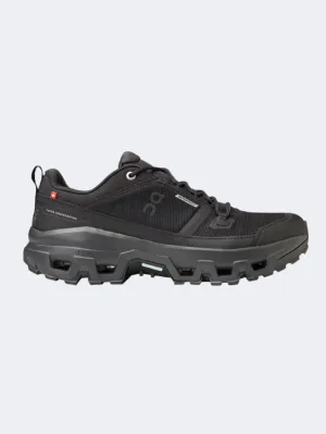 On Cloudrock Waterproof Men Hiking Sneakers Black