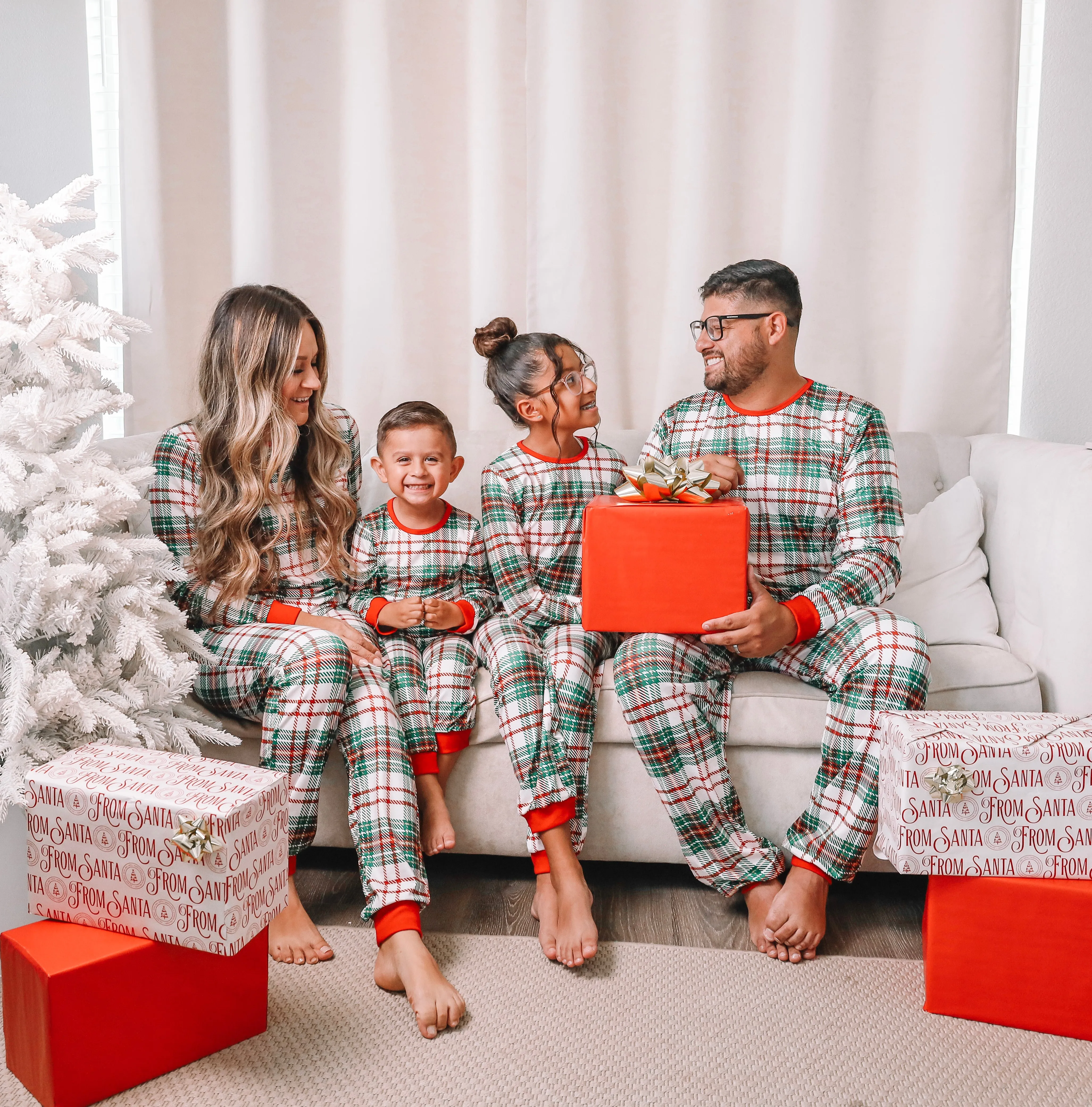 Plaid Christmas Family Matching Pajamas