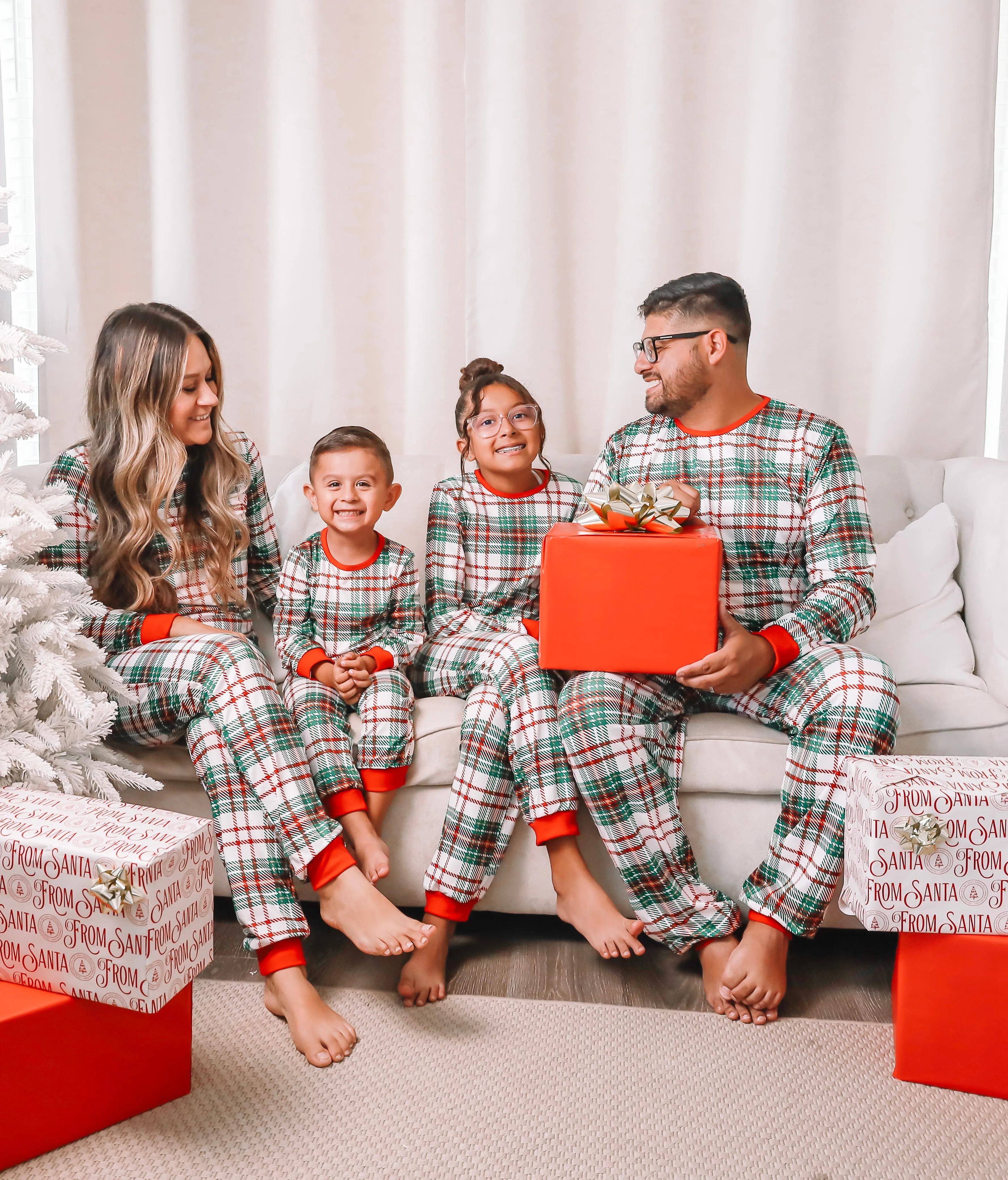 Plaid Christmas Family Matching Pajamas