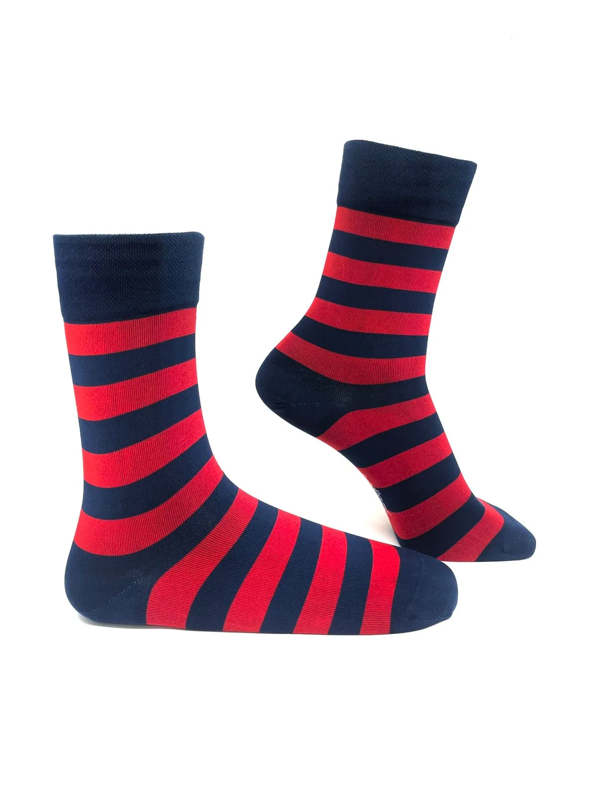 Red & Navy Striped Elegance