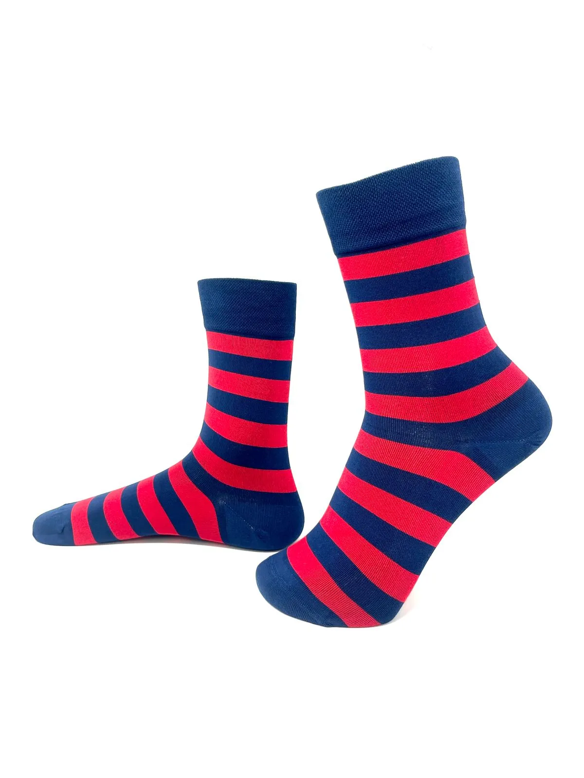 Red & Navy Striped Elegance