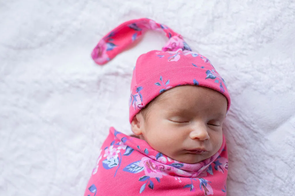 Rose Labor Gown & Swaddle Set & Dad T Shirt