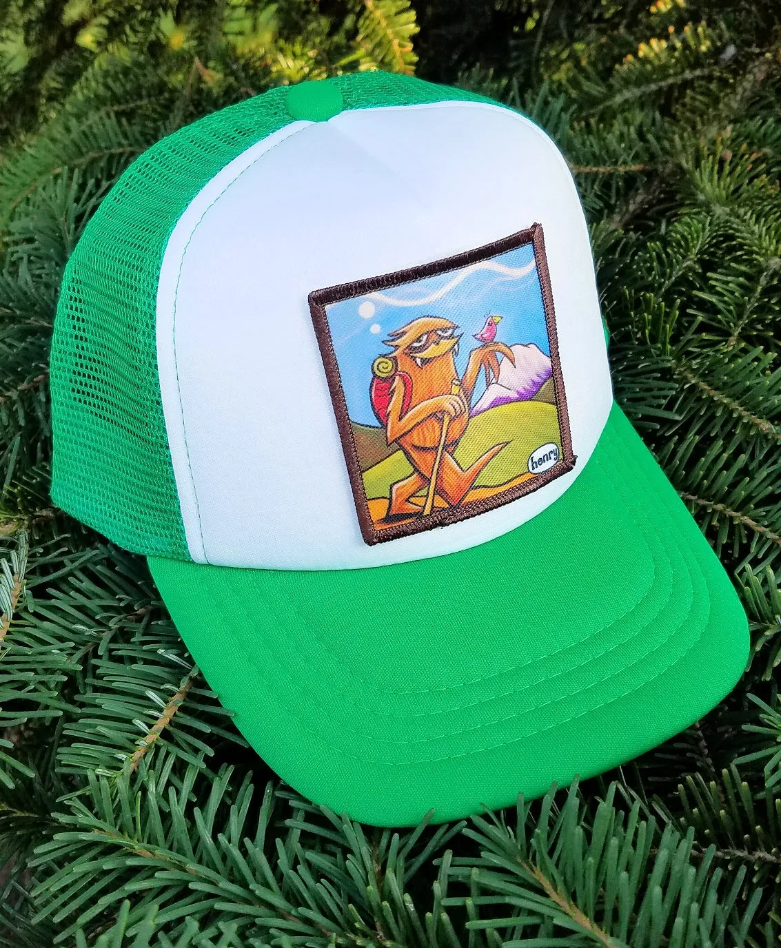 Sasquatch Hiking Wearable Art Little Henry Kelly/White Trucker Hat