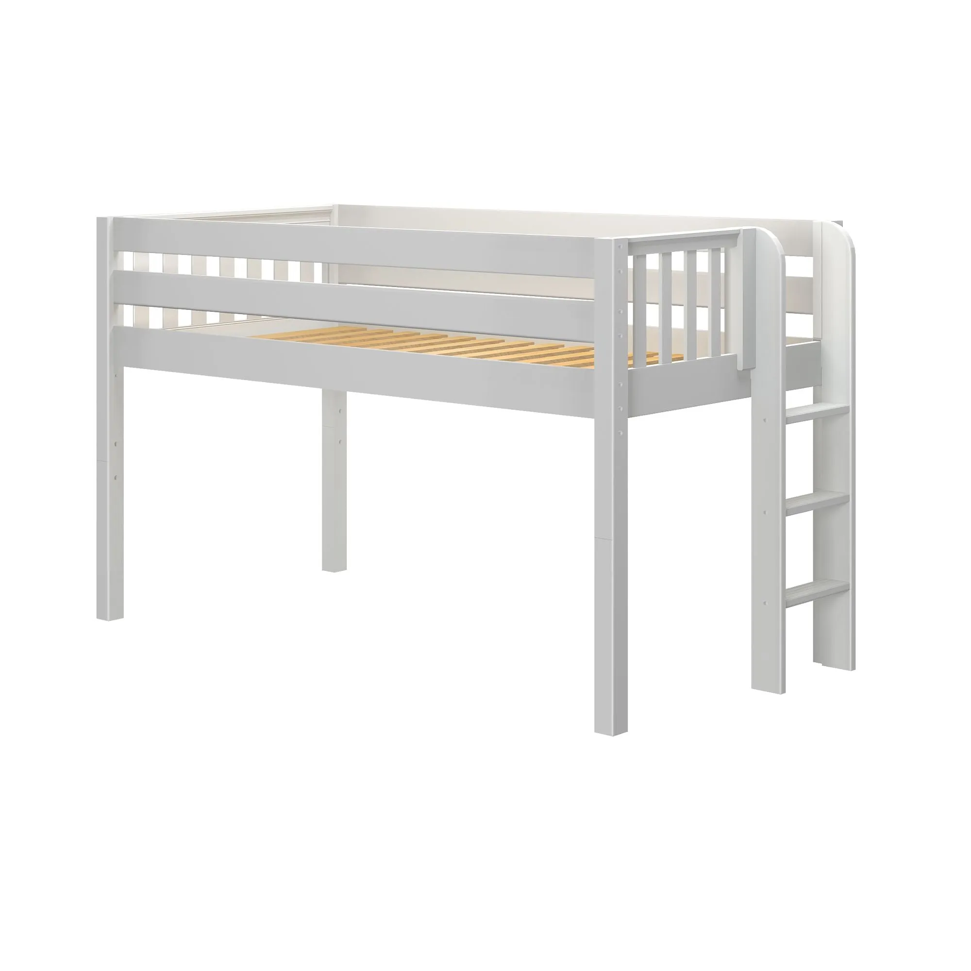 Twin XL Low Loft Bed with Ladder on End