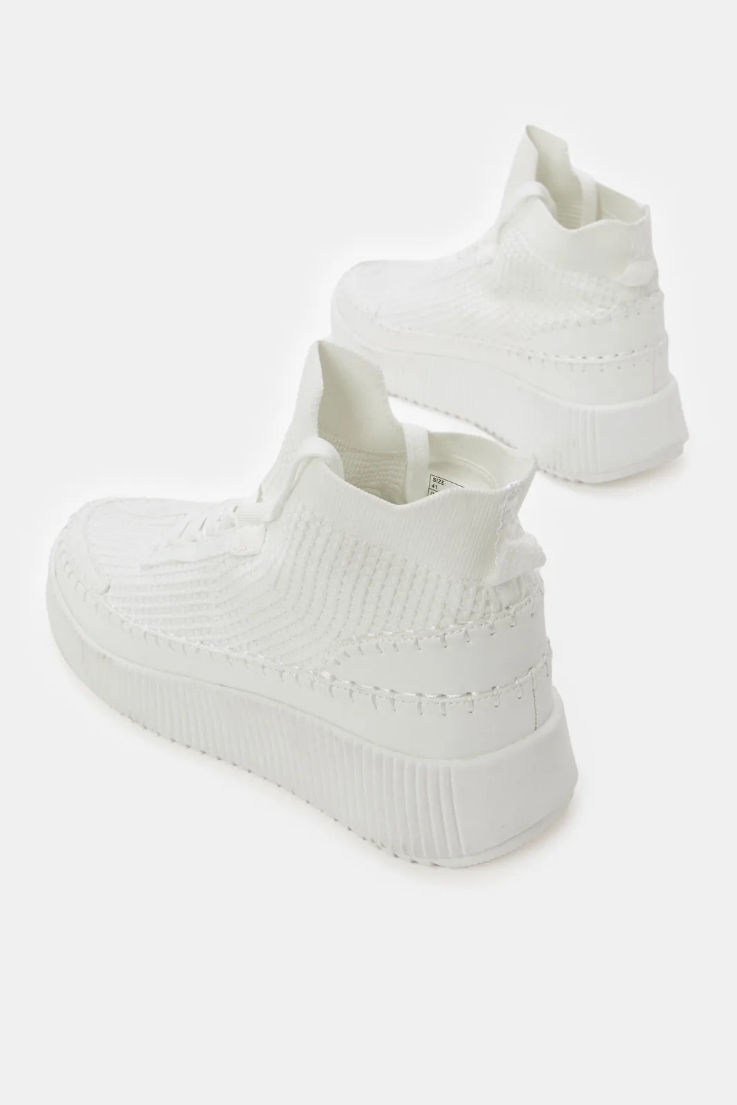 Women White High-top Sneakers