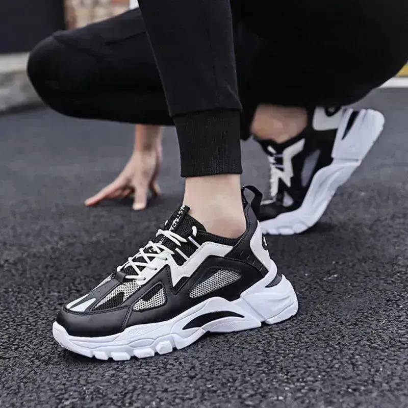 Y2K Fashion Outfit White Sneakers Men Non Slip Walking Running Shoes Sports