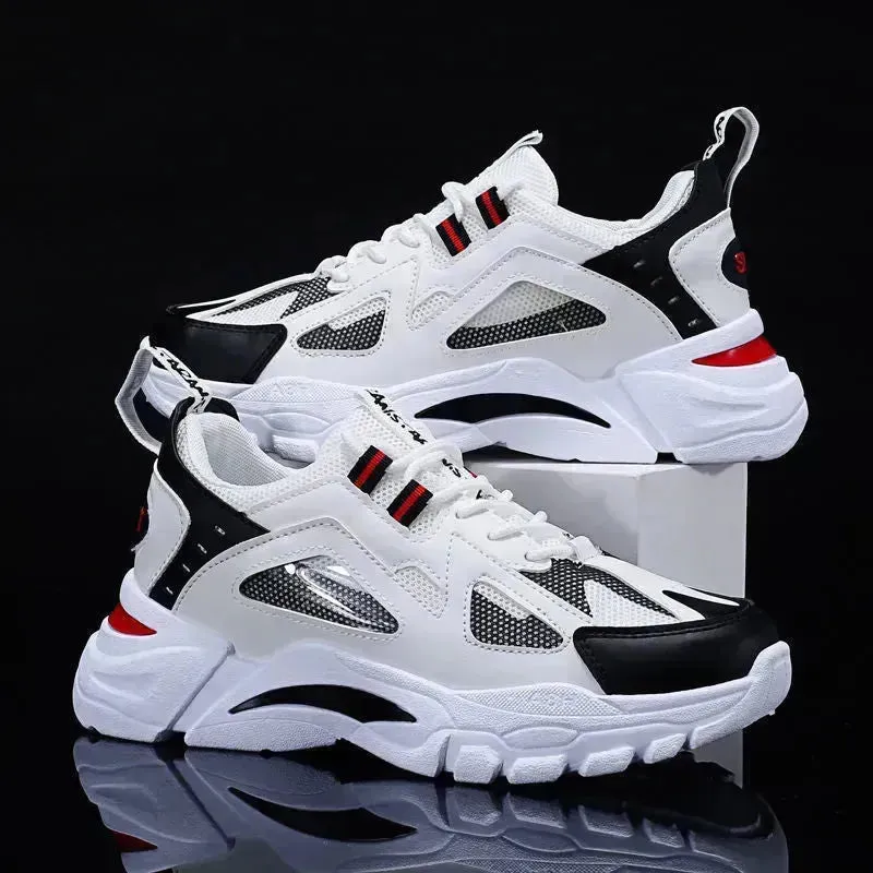 Y2K Fashion Outfit White Sneakers Men Non Slip Walking Running Shoes Sports